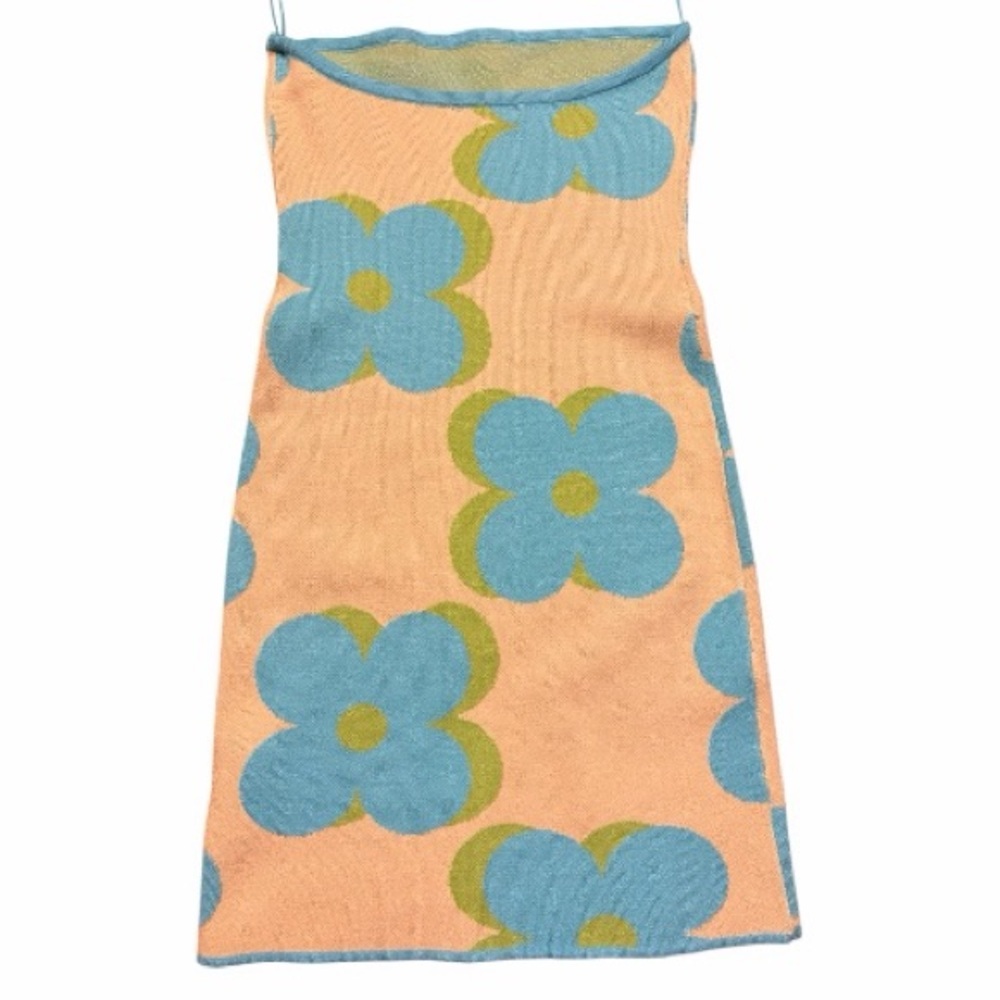 Bailey Rose Retro Floral Knit Mini Dress - Picture 6 of 8